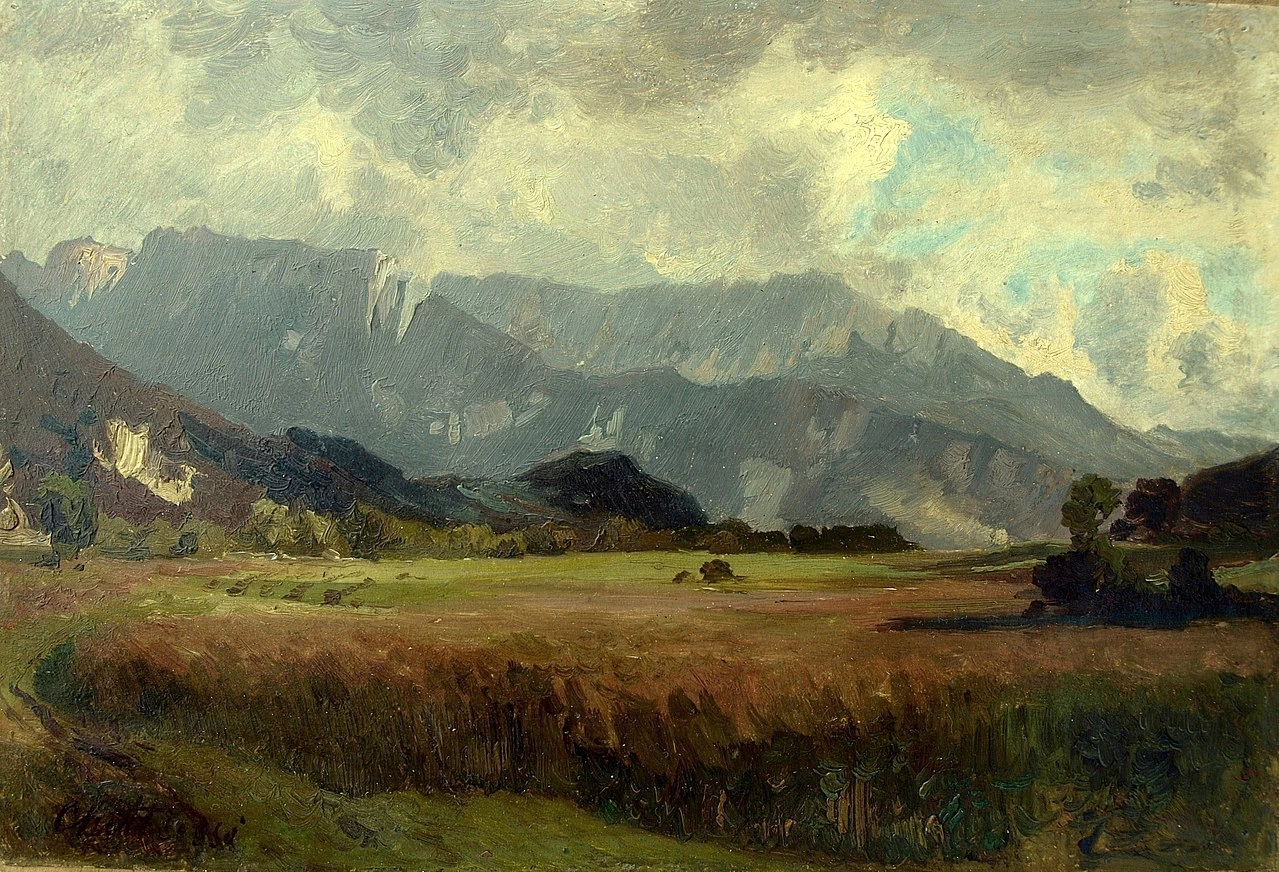 Paesaggio slovacco sotto i Tatra